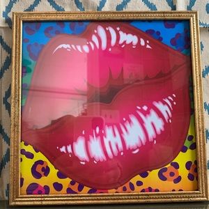 💋 🌈 🦄🧜🏽♀️🦋 HANDMADE LISA FRANK framed art